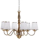 Beliani Kronleuchter 6-flg. 65 cm rund gold/bronze