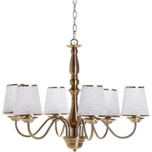Beliani Kronleuchter 6-flg. 65 cm rund gold/bronze