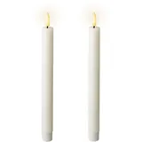 Lumineo LED Kerzen 24 cm 2 St. weiß