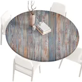 Tischdecke Rund Gartentischdecke Rund 140 120 80 60 cm, Spanntischdecke Rund Tablecloth, Tischdecke Rund Outdoor Abwaschbar Tischtücher, Round Table Cloth, Runde Tischdecke für draußen 60cm H