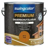 swingcolor Premium Dauerschutzlasur 6189.D004.8412 (Teak, 4 l, Seidenglänzend, Lösemittelbasiert)