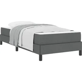 vidaXL Boxspringbett 100 x 200 cm Dunkelgrau
