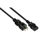 Good Connections GC P4930-S010 - Netzkabel, US Stecker, Typ B, Hospital Grade 1 m, sw, C13