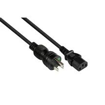 Good Connections GC P4930-S010 - Netzkabel, US Stecker, Typ B, Hospital Grade 1 m, sw, C13