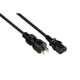 Good Connections GC P4930-S010 - Netzkabel, US Stecker, Typ B, Hospital Grade 1 m, sw, C13