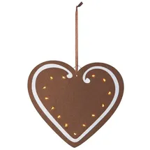 Star Trading Merry Lebkuchenherz 27 x 24,5 cm mit 14 LEDs