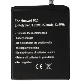 AccuCell Akku passend für Huawei P30 Li-Polymer, 3,82V, 3550mAh, 13,6Wh, built-in, ohne Werkzeug