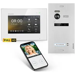 HD Video Türsprechanlage mit Smartphone App für 1 Familienhaus, 1x Monitor, Balter EVO HD WLAN
