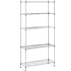 Royal Catering Metallregal - 35 x 90 x 180 cm - 150 kg - grau