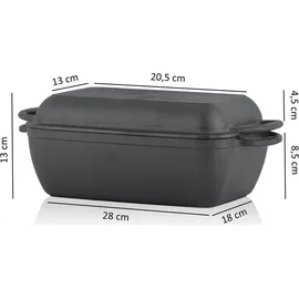 BBQ-Toro Gusseiserner Bräter 28 x 18 cm