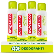 Borotalco Aktives Deodorant Spray 4 x 150 ml