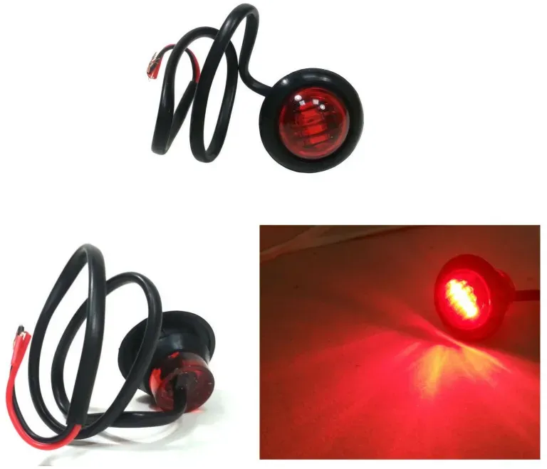 Rote LED-Positionsleuchte, Knopf-Typ, Markierungsleuchte, 24 V