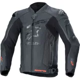 Alpinestars GP Plus R V4 Rideknit Motorrad Lederjacke - schwarz-schwarz - 50