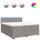 vidaXL Boxspringbett mit Matratze Taupe 180x200 cm Stoff