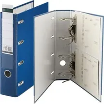 Leitz Doppelordner blau Karton 7,5 cm