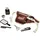 Theo Klein 5838 Braun Barbier-Set I Bauchtasche mit vielen Barber-Shop-Utensilien I Elektrischer Spiel-Bartschneider I Spielzeug für Kinder ab 3 Jahren