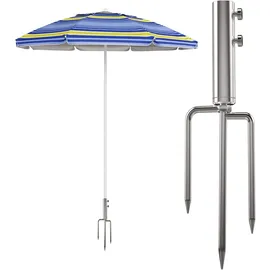 Sonnenschirmständer Edelstahl Silber