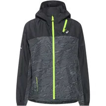Asics fujitrail packable windjacke schwarz damen - S