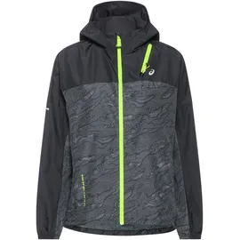 Asics fujitrail packable windjacke schwarz damen - S