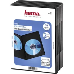 Hama DVD-ROM Slim Double Box - Slim Jewel Case für Speicher-DVD - Kapazität: 2 D...