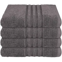 SCHIESSER Milano Handtüch 4 x 50 x 100 cm anthrazit
