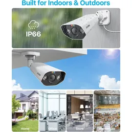 ZOSI 4K PoE Überwachungskamera Set mit 8CH 2TB HDD NVR und 4X 8MP Outdoor PoE IP Kamera, Personenerkennung, Farbe Nachtsicht, Flutlicht Außen Smart Videoüberwachung System