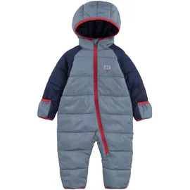 Levi's Schneeoverall LEVI'S KIDS, Jungen, Gr. 9M74, N-Gr, blau (naval academy), Web, Obermaterial: 100% Polyester, lang, Rundhals, mit Windstopper, Overalls, in zwei Dessins - warm wattiert, für Babys