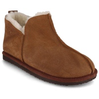 LAMMBOCK Shearlock Lammfell Hausschuhe für Damen Herren, grau Hausschuh Winterhausschuhe aus Lammfell, temperaturregulierend braun 38