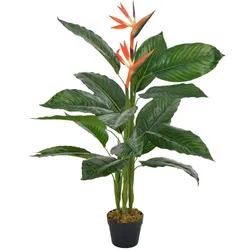 Künstliche Pflanze Strelitzia mit Topf Rot 100 cm