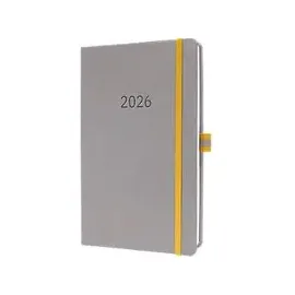 Sigel Wochenkalender 2026 hellgrau/gelb