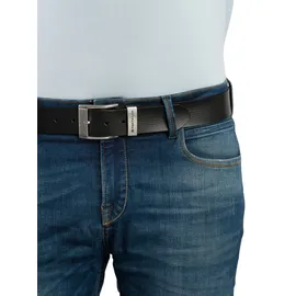 Tom Tailor Herrengürtel Leder 4 cm schwarz 90