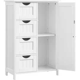 VASAGLE Badschrank LHC41W weiß 55,0 x 28,5 x 82,0 cm