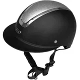 Sharplace Reithelm Schutz für Kinder, Kinderhelm, Reitkappe verstellbar für Mädchen & Jungen, belüfteter Reithelm zum Reiten, Radfahren, Skifahren, 48-52cm, Schwarzsilber