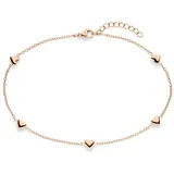 s.Oliver Fußkette Tiny Hearts Edelstahl goldfarben