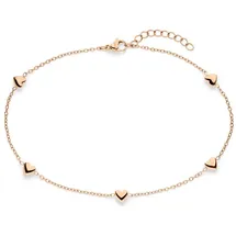 s.Oliver Fußkette Tiny Hearts Edelstahl goldfarben