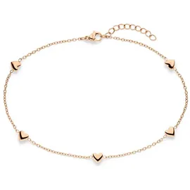 s.Oliver Fußkette Tiny Hearts Edelstahl goldfarben