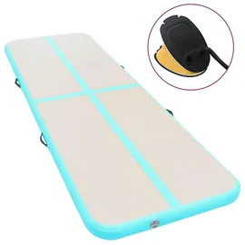 vidaXL Aufblasbare Gymnastikmatte mit Pumpe 800x100x10 cm PVC Grün