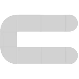 Hammerbacher Konferenztisch lichtgrau oval, Rundrohr chrom, 380,0 x 240,0 x 72,0 - 74,0 cm