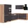 kochstation Winkelküche KS-Riesa L-Form 390 cm grau