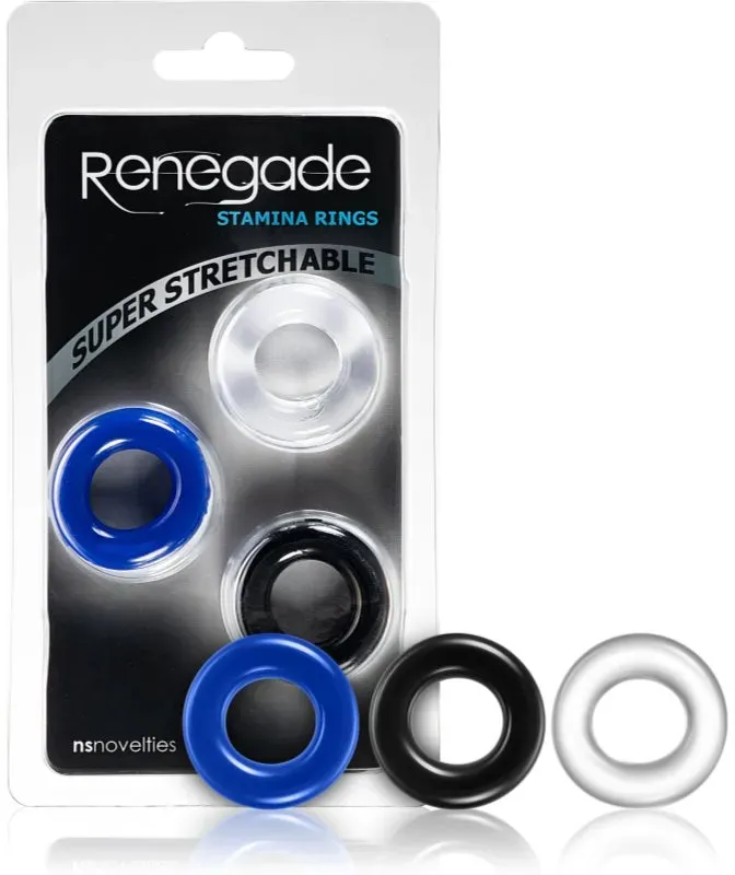 NS Novelties Renegade Stamina Rings Set von Ringen für den Penis 3 St.