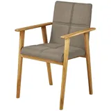 Woodford Esszimmerstuhl mit Steppung Anni , beige , Maße (cm): B: 56 H: 86 T: 55.0