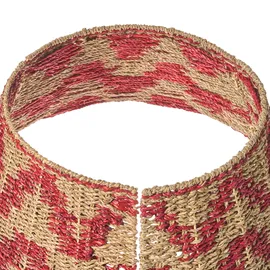 Beliani Weihnachtsbaumkragen GLACE Seegras Rot 60 cm
