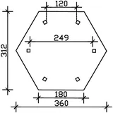 SKANHOLZ SKAN HOLZ Pavillon Colmar 1 Douglasie, lasiert in Nussbaum