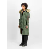 Alpha Industries Long Fishtail Jacke - Sage Green - S