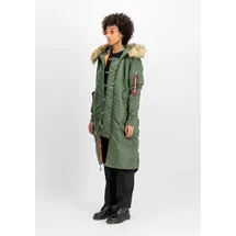 Alpha Industries Long Fishtail Jacke - Sage Green - S
