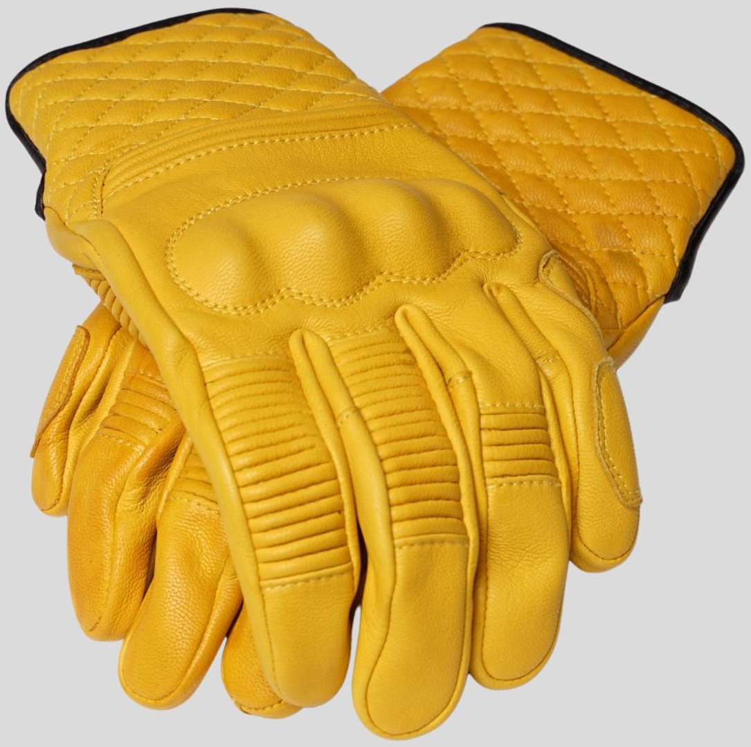 Rokker Tucson Motorfiets handschoenen, geel, S