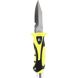 Cressi Argus Knife Black/Yellow - Tauchermesser für Tauchbegeisterte, perfekt für Unterwasserabenteuer, Schwarz/Gelb, 26,8 cm.
