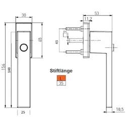MS Beschläge Knopf-Fensterolive eloxiert - gefräst Fenstergriff Aluminiumgriff 45° Rasterung