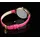 Excellanc Damenuhr rosa Kunstlederband Analog Quartzwerk goldfarbene Ziffern