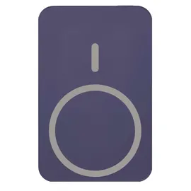 EMOS Powerbank 10 000 mAh WI 1046 mit Magnet - magnetischer externer Akku mit Passthrough und Wireless-Charging USB-C-Ausgang inkl. USB-Datenkabel - für iPhone, Smartphone, Tablet - blau